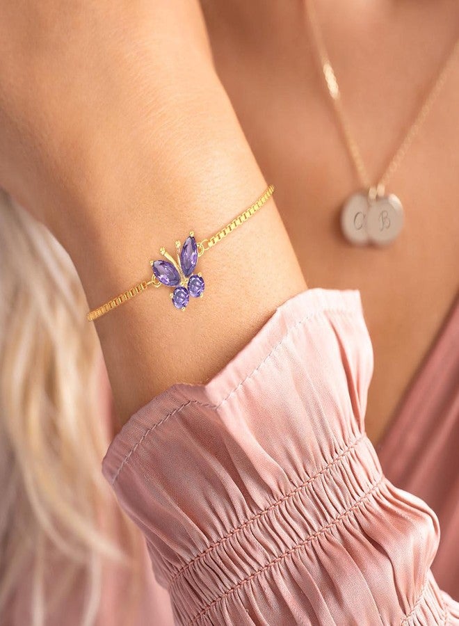 Sistble Christmas Gifts for Women Teens, Bracelets for Teen Birthstone Bracelet Dainty Butterfly Bracelet March Aquamarine Jewelry Anniversary Birthday Gifts for Daughter Granddaughter - Image 5